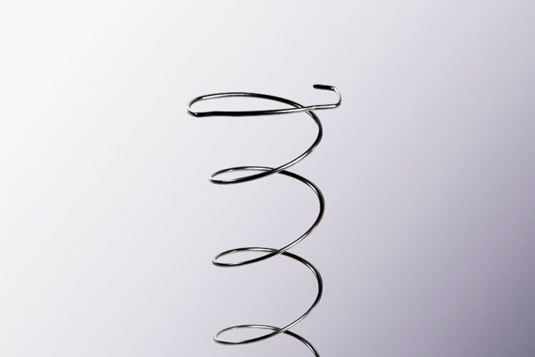 Supportive bed spring from mattress